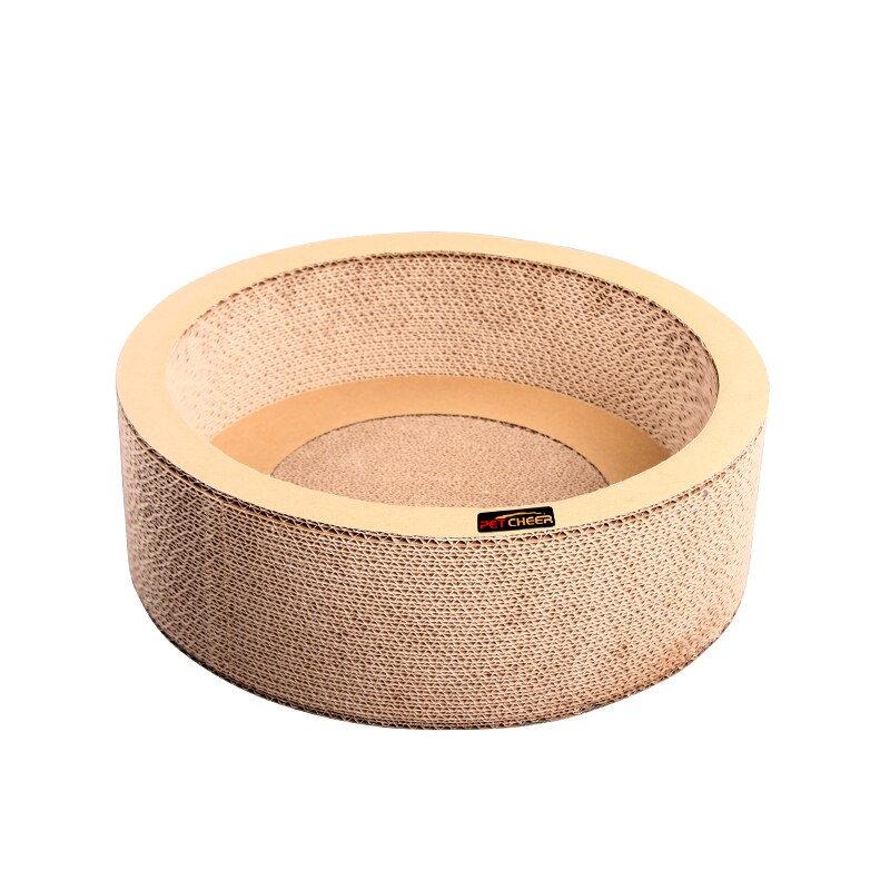 Plain Round Bowl-Cat Scratcher Fat Cat Bed Round 40cm diameter Cardboard Paper Cat Toy Scratching Pad