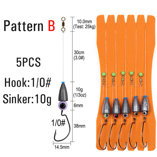 Wifreo Texas Rig Set Carolina Rig Kit accesorios de pesca de lubina anzuelo de manivela aparejos de pesca de carpa Boilies listos cebo señuelo de pesca: Marrón
