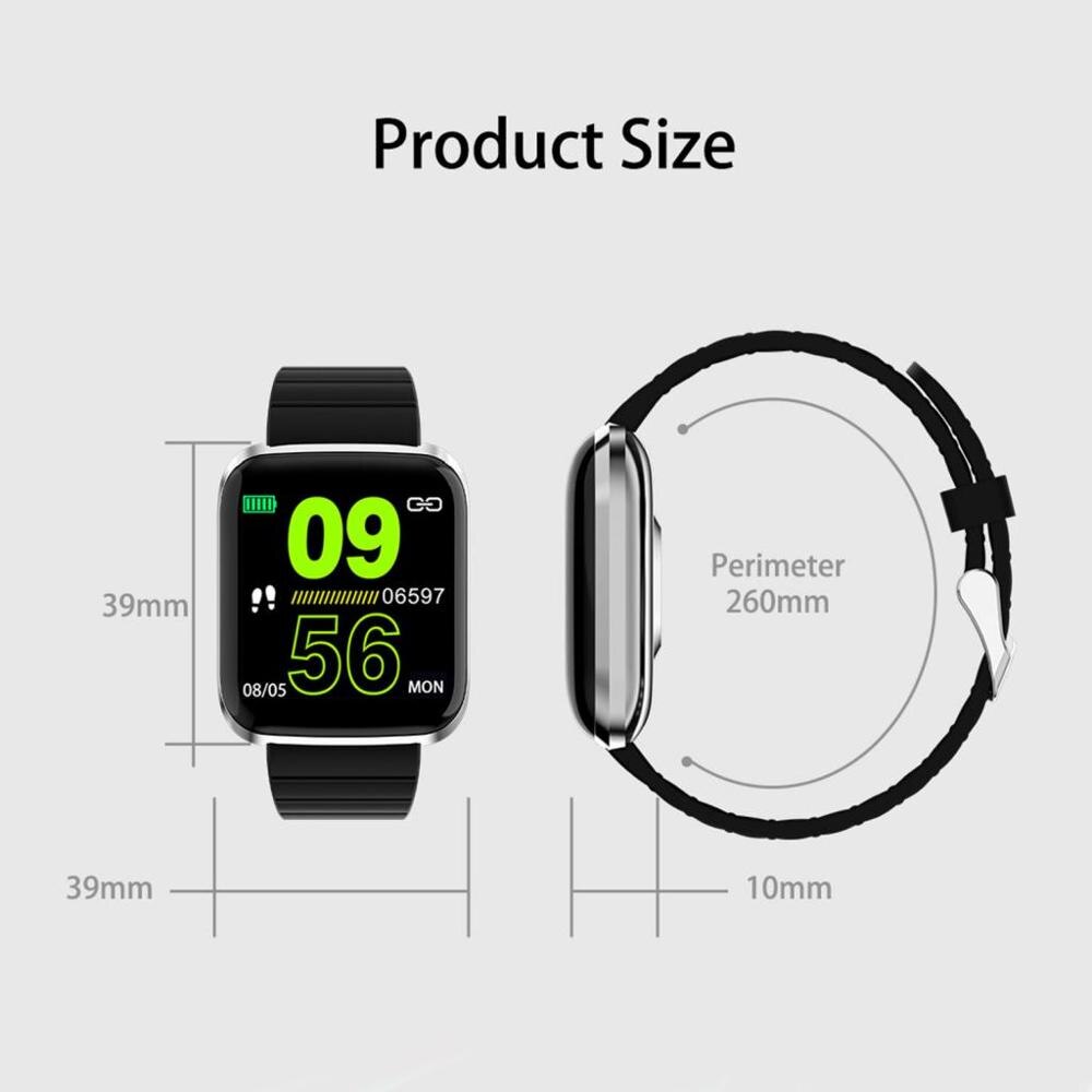 116 plus smart klocka puls fitness tracker klockor män kvinnor blodtrycksmätare vattentät sport smartwatch