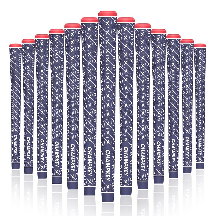 8PCS/Set Champkey X-Grip Six Colors Rubber Golf Grips Midsize- Super Stability Golf Club Grips: Midsize Dark blue