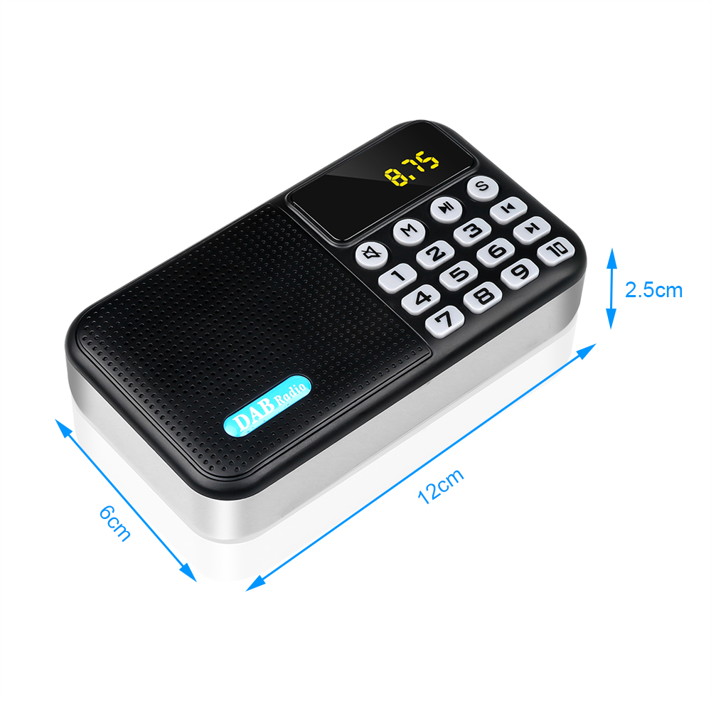 Tragbare Digitale DAB-P8 DAB + FM Radio Player Empfänger W/Bluetooth Stereo Lautsprecher Outdoor FM Empfänger Musik-Player Mit batterie