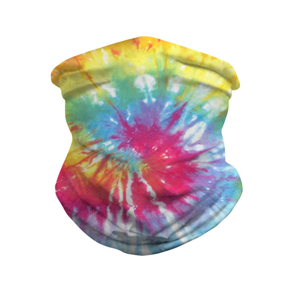 Tie-Dye Gradiënt Afdrukken Mannen En Vrouwen Beanie Hoofdband Hood Masker Hals Gaitere Sjaal Stof Vierkante cap Trend: F