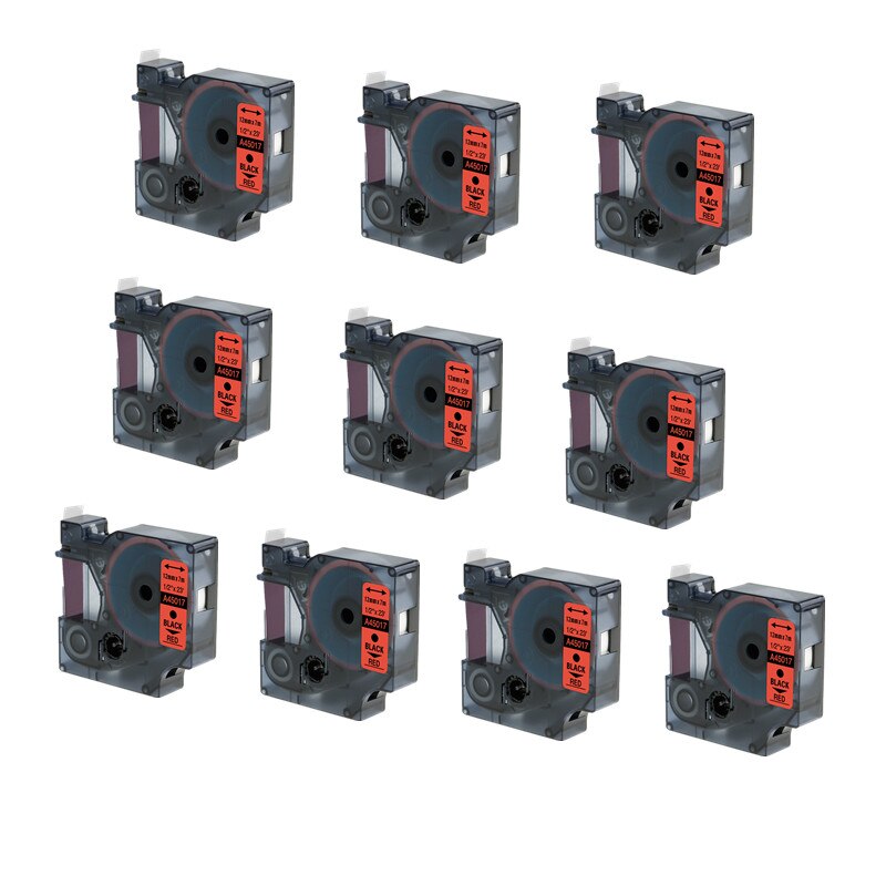 DYMO LM160 label machine English hand-held portable label printer LMR-160 stickers label printer 45013 45016 45017 45018 45019: black on red