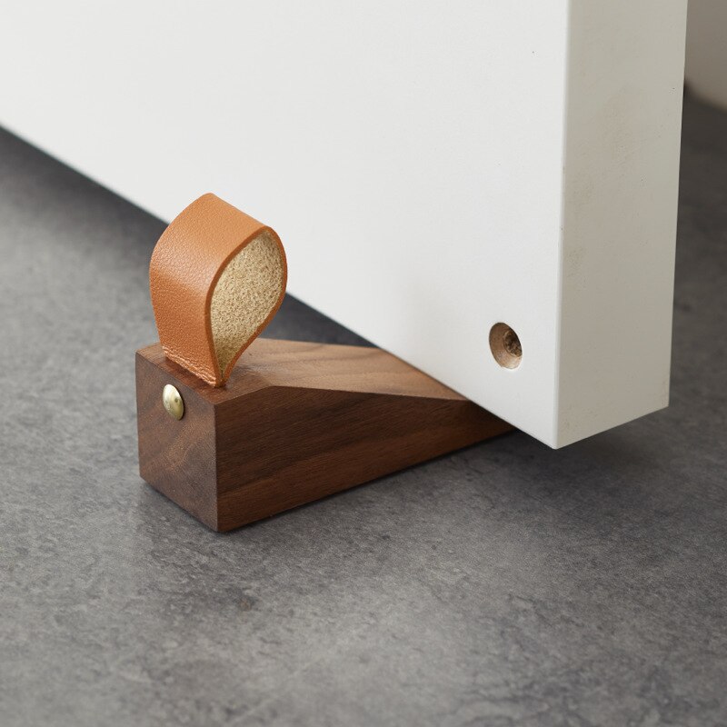 Butoir de cale de porte en bois 1 pièce, petite cale de butée de porte antidérapante pour le joint de bas de porte pour le bureau à domicile