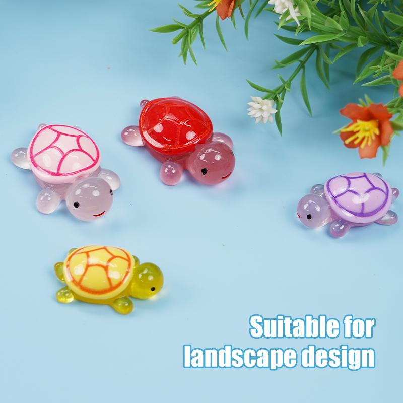 Mini leuchtende Schildkröte Home Decor Landschaftsbau Harz Handwerk leuchtende Schildkröte Garten Aquarium Miniaturen Ornament Aquarium Dekoration