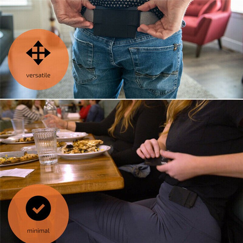 Portefeuille Invisible minimaliste, sac de ceinture Portable Durable, pochette ultra-mince, Mini pochette légère pour carte-clé, téléphone, sport en plein air
