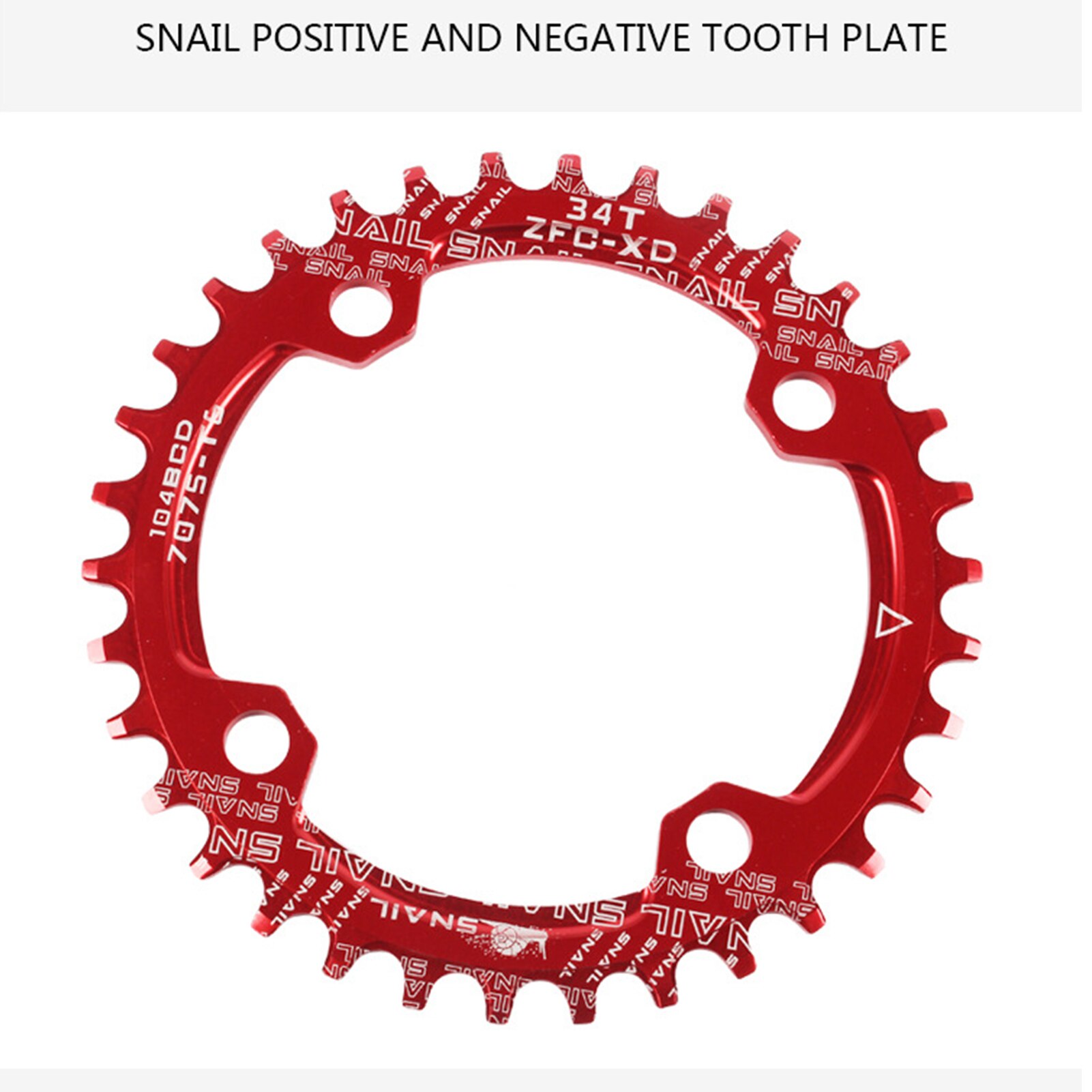 Round/Oval 104BCD 32T 34T 36T 38T Narrow Wide Single Chainring for Bicycle Bike