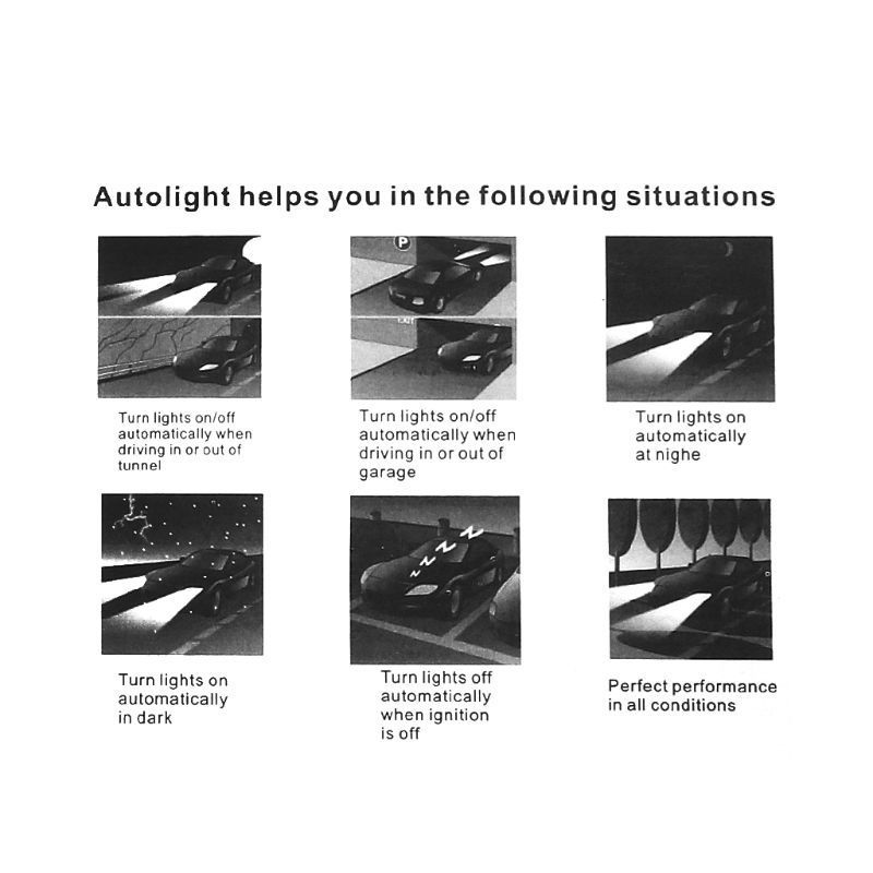 Universal 12v bil auto lys sensor system styrer automatisk lys sensor autolight sensor