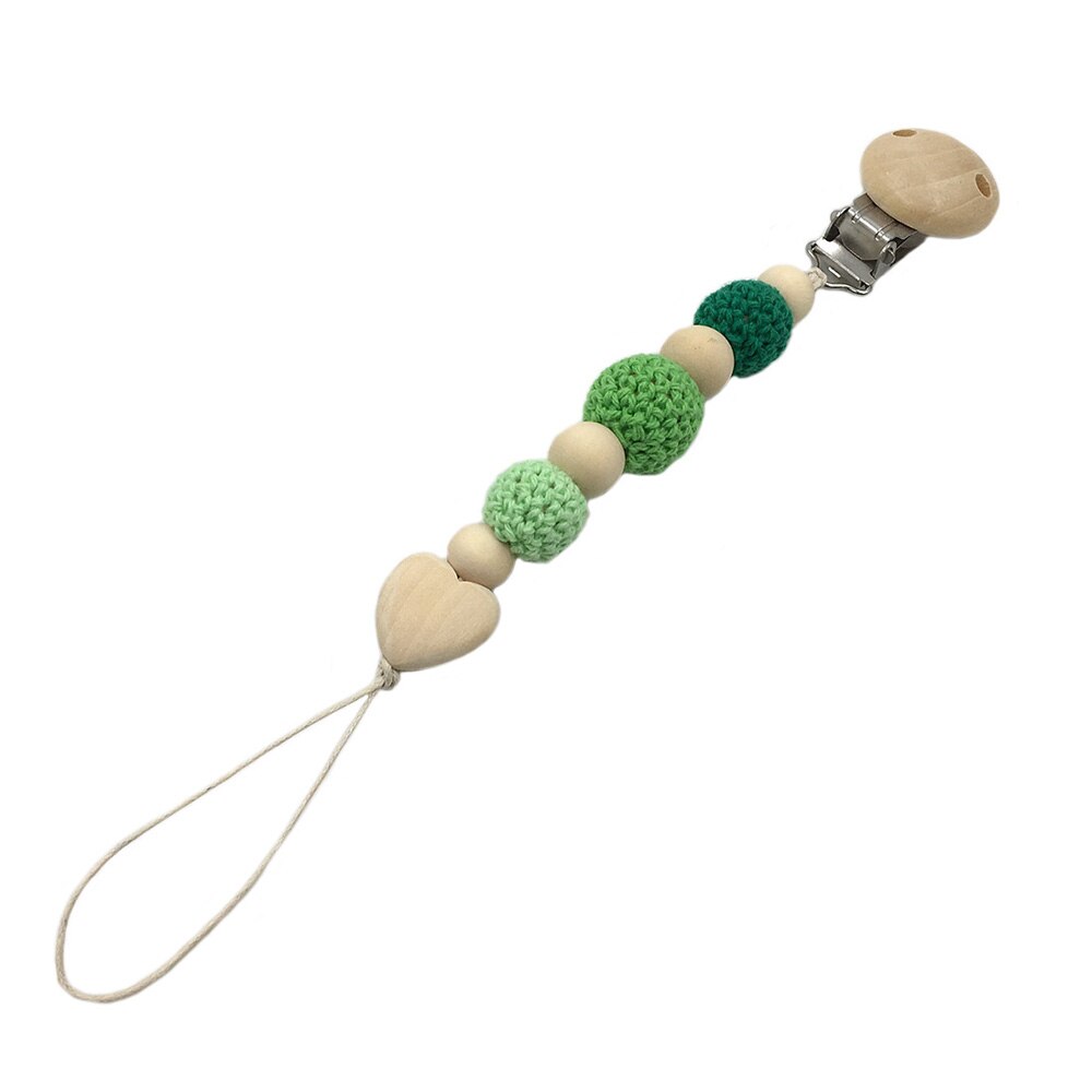 Play Gym Accessorie Chew Baby Silicone Kralen DIY Bijtring Sieraden Verpleging Hangers Baby Speelgoed Rammelaar Beuken Houten Bijtring: Licht Geel