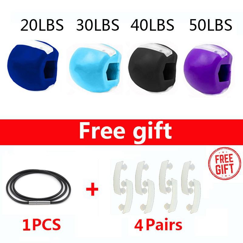 Fitness Face Masseter Men Women Muscle Jawline Exerciser Face Lifting Jaw Trainer Ball Face Toning Muscle Training Fitness Ball: Combination E