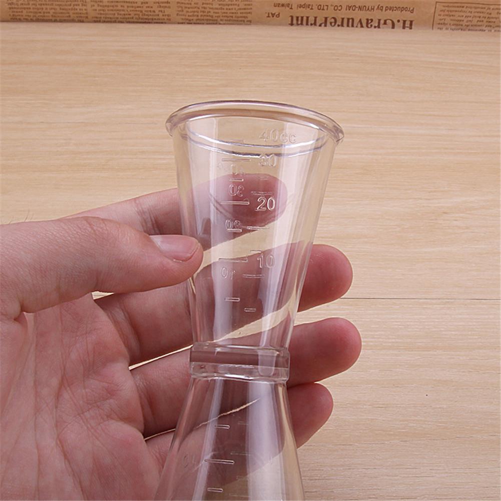 Vaso medidor de onzas de resina de pc a escala de dos cabezas, dispositivo medidor, taza grande, 20-40cc , tamaño pequeño , 10-20cc