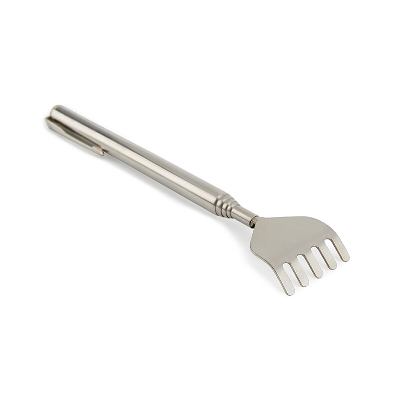 Back Scraper Portable Adjustable Pen Stainless Steel Telescopic Clip Extendable Back Scratcher Telescopic Scratch Your Back Tool