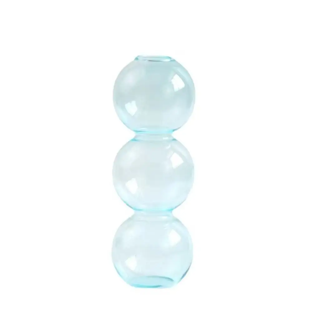 Romantische glazen vaas moderne creatieve hydrocultuur bloempot grappige eenvoudige bolvormige bloemenvaas eetkamer: Clear