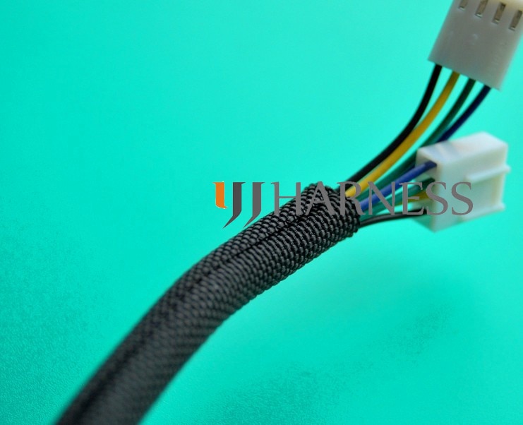 1/2 "ID 13mm Flexo geweven wrap split gevlochten kous kabel zwart kabel wrap