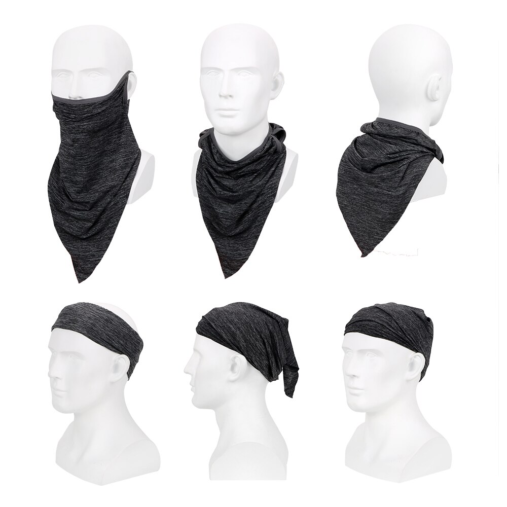 Moto maske sport skjerf sykling ansiktsmaske trekant viskose fiber halv ansikt pustende støvtett pannebånd motorsykkel ansiktsmasker
