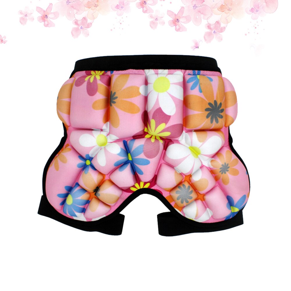 Pantalones cortos con almohadilla protectora para niños, ajustables, ligeros, para esquí, Snowboard, patinaje sobre ruedas, Hockey, fútbol, flor, 1 unidad