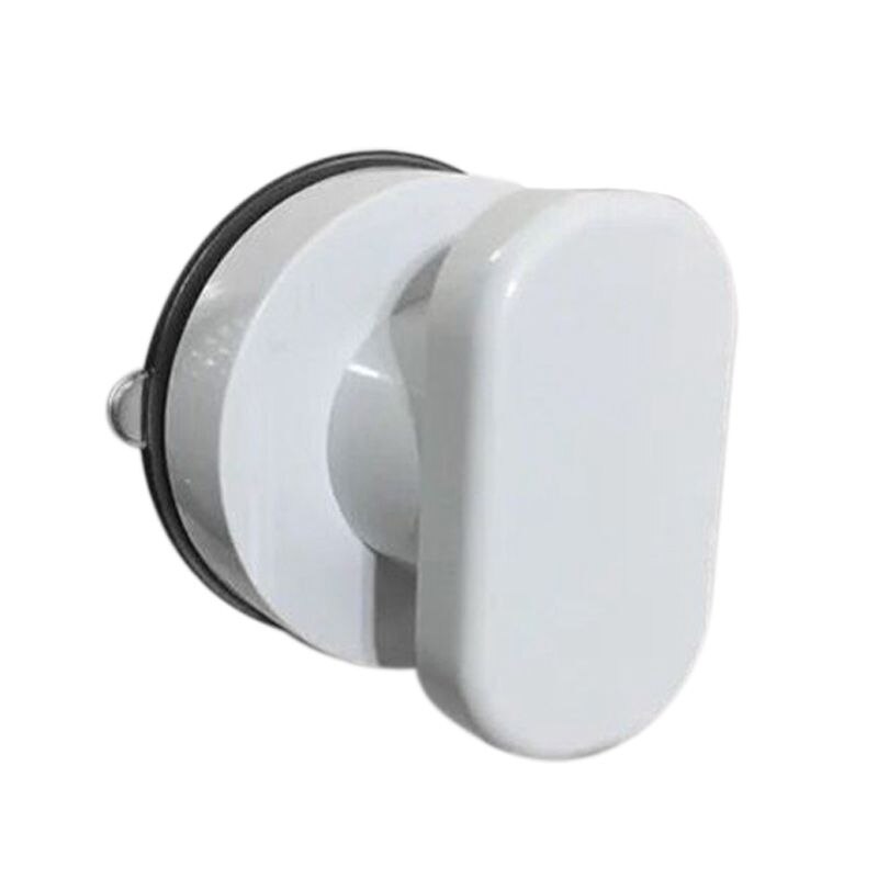 Hvid vakuum sugekop håndtag skydedør skuffe håndtag toilet cover håndtag badeværelse tilbehør: Default Title