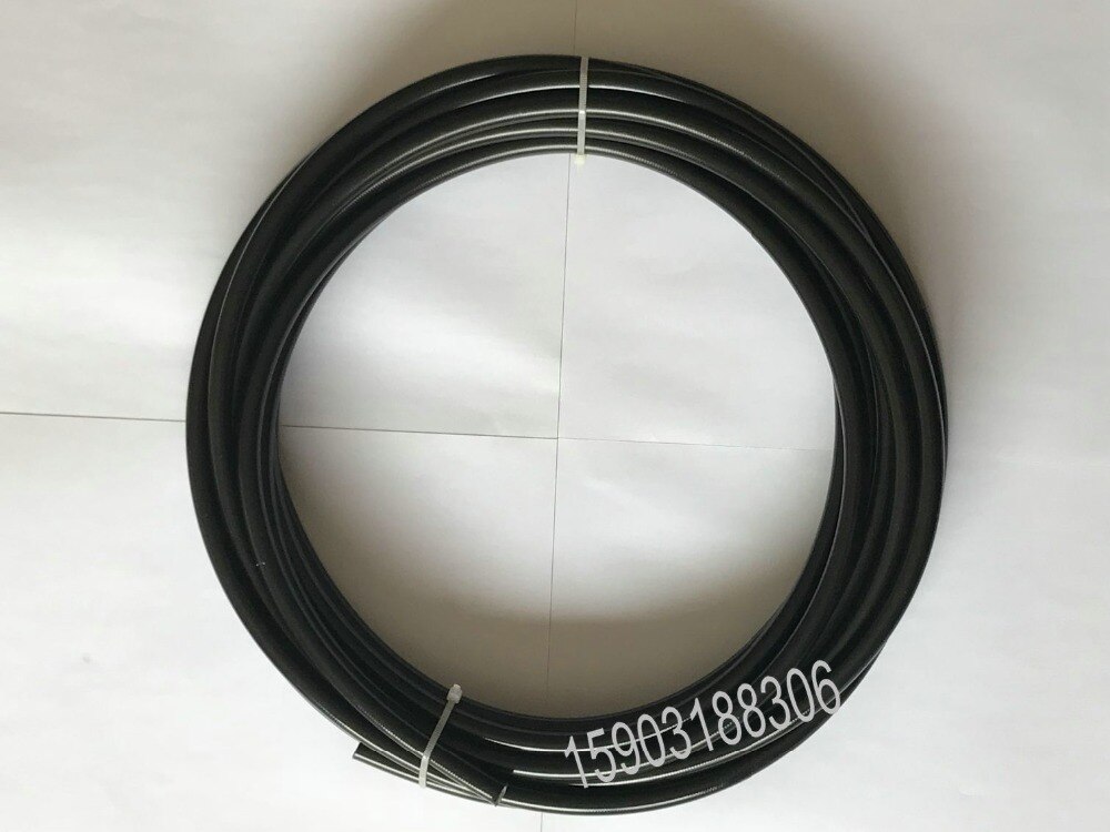 PU covered AN-4 PTFE hose braided stainless steel fuel line oil fuel hose 1M