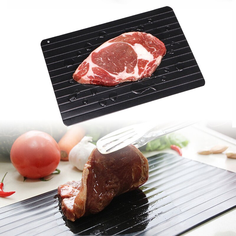 Upgrade Fast Defrost Tray Metal Plate Safe Thaw Frozen Defrosting Tray Three Sizes Meat Fish Sea Food Kitchen Cook Gadget Tool