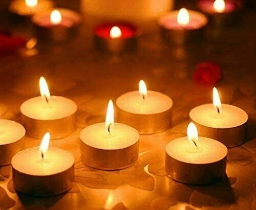 Velas de té antihumo, XXL, Larga Duración, 4 Horas. Vela Blanca, 10-100: 20