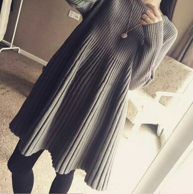 Automne Hiver Maternité Pull L-3XL Femmes Vêtements Fond Long Pull Grossesse Vêtements Tricotés: GRIS / XXXL