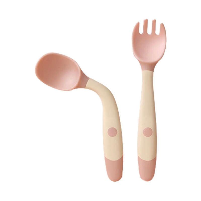 impostato di forchette per cucchiaio per bambini impostato di posate per stoviglie in silicone morbido pieghevole pieghevole 87HD: Berger