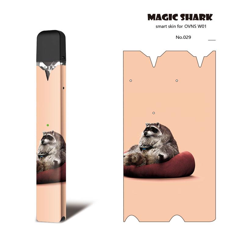 Magie Shark Rhinoceros Tribal Auf die Cartoon PVC Ultra Dünne Film Abdeckung Pod Fall Aufkleber Für OVNS W01 Kit kein Verblassen: 029