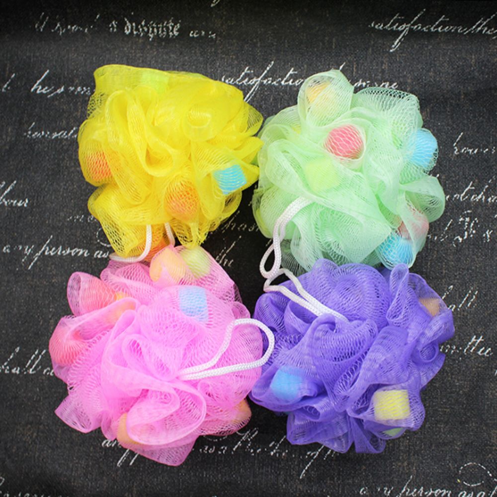 Body Cleaning Bubble Shower Flower Soft Sponge Bath Ball Nylon Scrubber Loofah