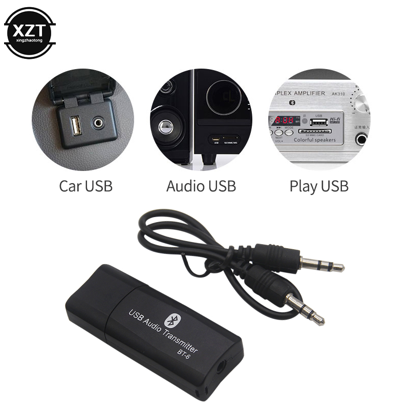 2 IN 1 Bluetooth 5.0 Audio Receiver Transmitter Mini HIFI Stereo Bluetooth AUX USB 3.5mm Jack For TV PC Car Kit Wireless Adapter