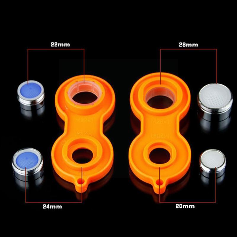 4 In1 Yellow Plastic Bubbler Wrench Removal Tool Basin Wrench Sink Faucet Sprinkle Kitchen Disassemble Tool Aerator C0o1