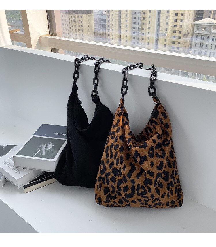 2021 nova moda feminina sacos de ombro único multiuso cor sólida/leopardo impressão bolsa sacos de armazenamento