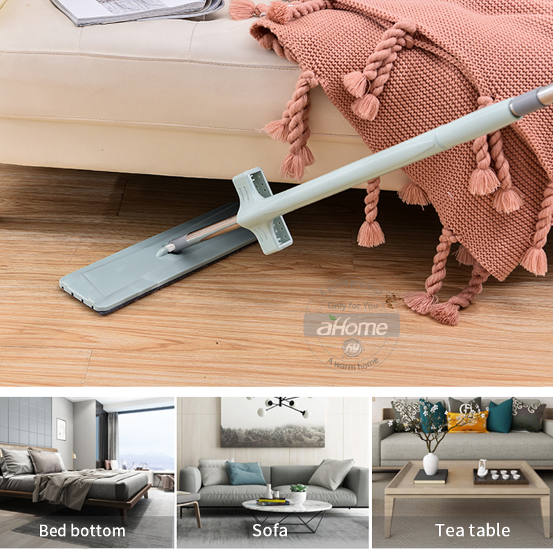 Fregona mágica para limpiar el piso, limpiador de microfibra, fregona plana apretada, fregona giratoria de 360, fregona húmeda para limpiar el suelo seco