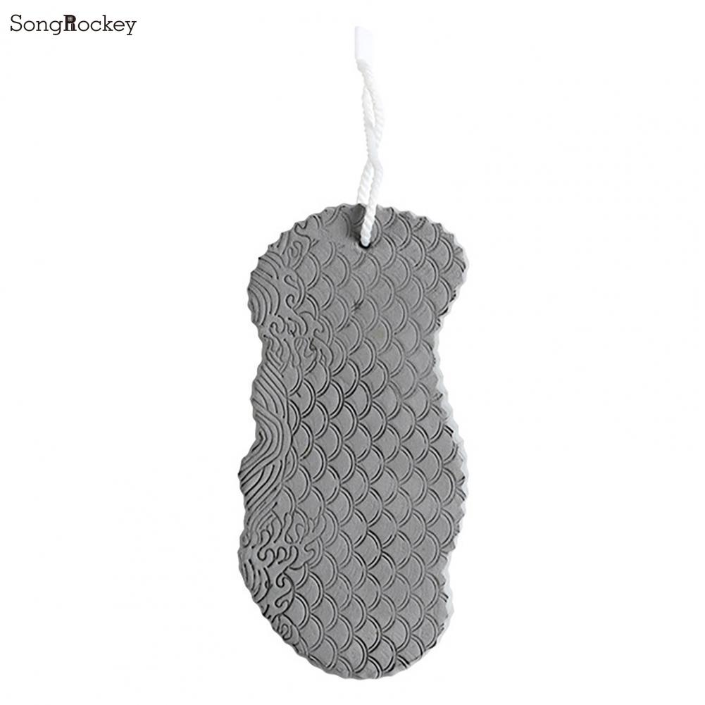 Koreansk fiber kroppsskrubb bad svamp eksfolierende børste magiske baderomsprodukter husholdningsvarer hjem hage: Grønn