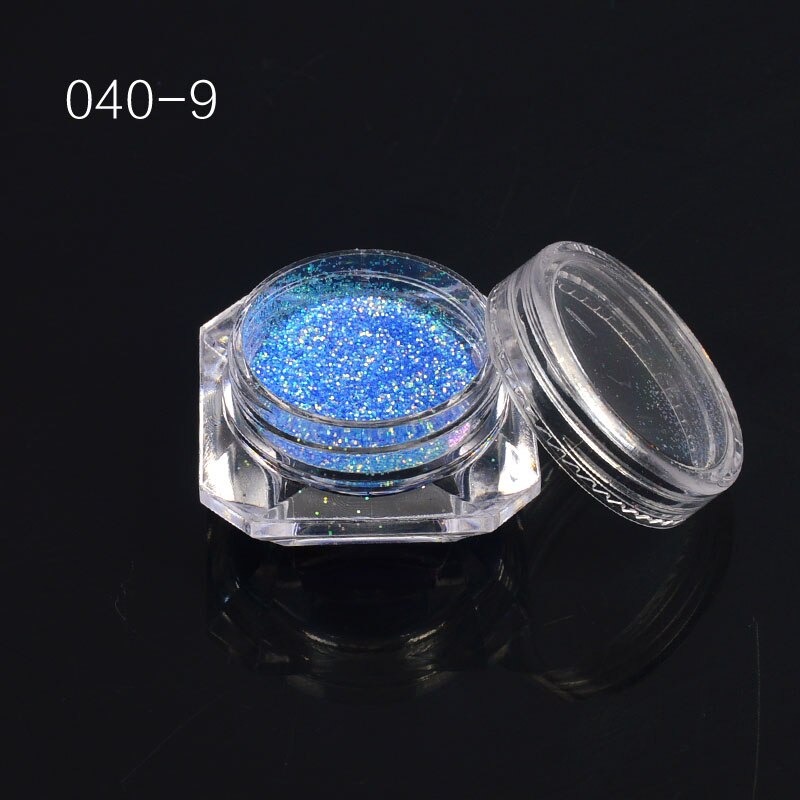 Olografica di Zucchero In Polvere glitter per unghie Polvere di Sabbia Estate Unghie artistiche Pigmento Manicure Capovolge La Decorazione 12 Colori Disponibili: 040-09