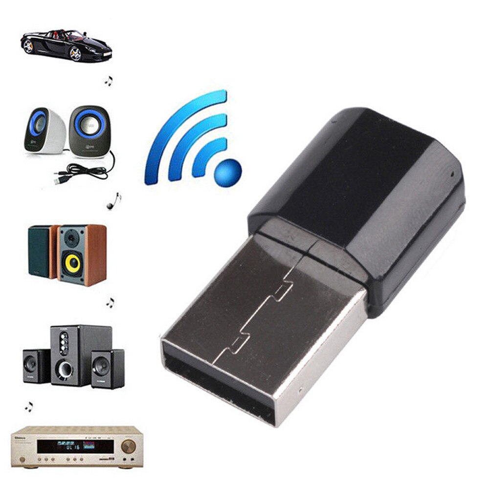 USB Bluetooth Muziek 3.5mm Draadloze Audio Stereo Receiver voor Car AUX Thuis Speaker USB Ontvanger Adapter Black