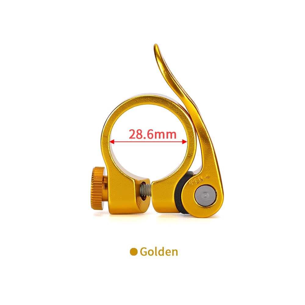 Ouo Quick Release Zadelpenklem Aluminium Fiets Zadel Klem 31 8 Mtb 27.2 Zadelpen Sluiting Onderdelen Voor Fiets: 28.6mm gold clamp
