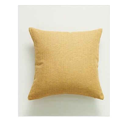 Massivt almindeligt bomulds pudebetræk med kvaster gul beige boligindretning pudebetræk 45 x 45cm pudebetræk sofa pudepude: Gul