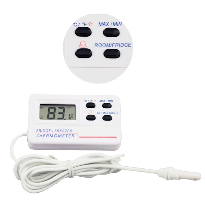 -50 °c~ 70 °c for lcd digitalt køleskab, fryser temperatur termometer alarm