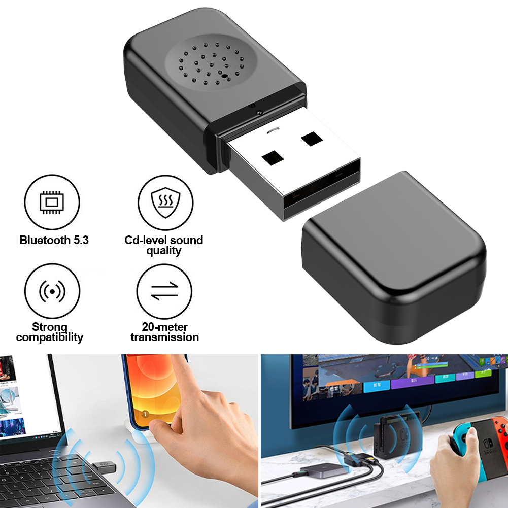 Auto Bluetooth-adapter om computer USB-module Desktop Host-zender 5.3 Driver Sluit draadloze hoofdtelefoon aan