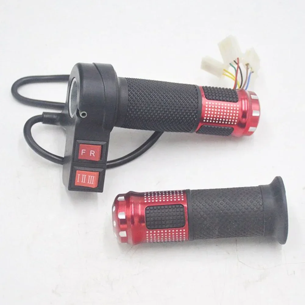 Electric Bicycle E-Bike Throttle Handle Tricycle Accelerator Forward Backward 3 Speeds Throttle Grip Handlebar Throttle Handle: light green