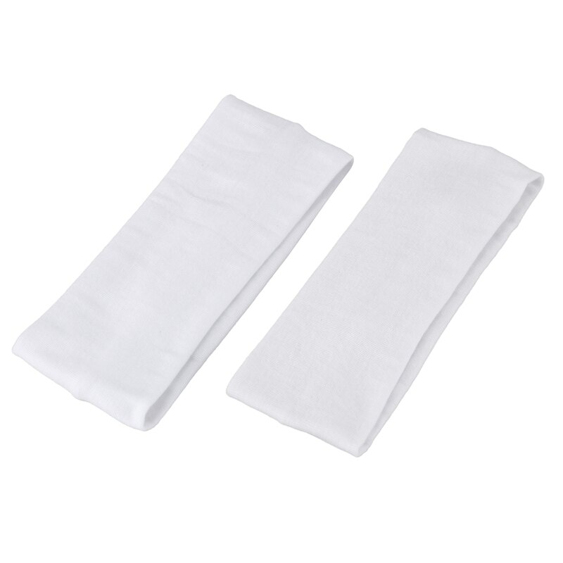 2 pièces femmes coton yoga bandeau de cheveux sport sueur dame bandeau ulaire femmes cheveux accessoires blanc