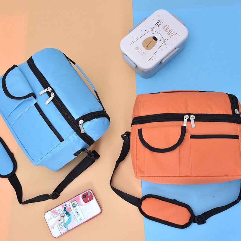 Borsa termica per ghiaccio a doppio strato borsa per alimenti latte materno bottiglia per la conservazione fresca borsa per mummia nuovo pranzo Bento Box per adulti bambino e studente