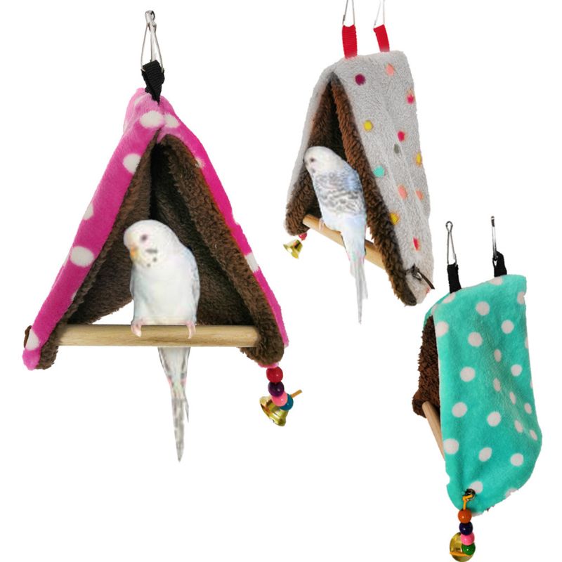 Winter Warm Bird Nest Bed Hammock House Perch for Parrot Parakeet Conure Lovebird Finch Canary Cage Toy