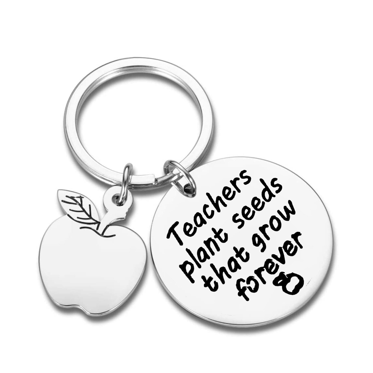 Laurea con souvenir ringraziamento festa degli insegnanti ciondolo mela in acciaio inossidabile portachiavi regalo artigianale: K618 mela