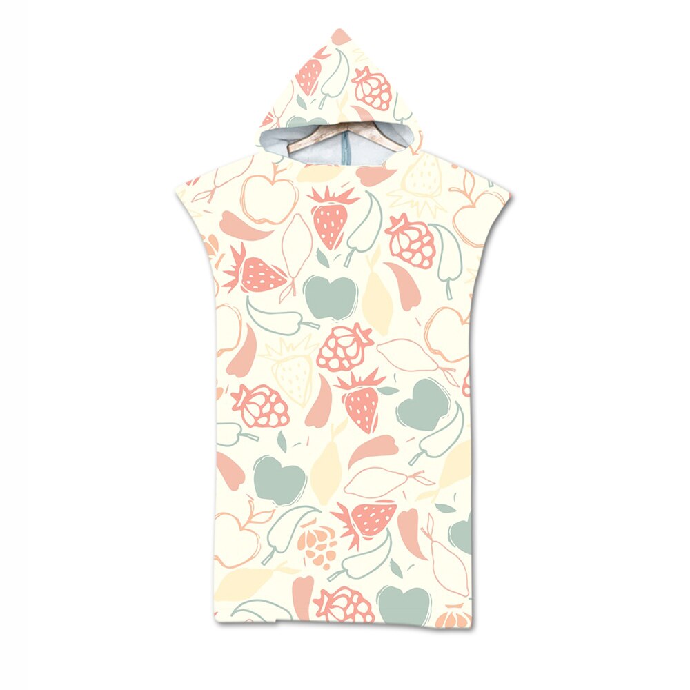 Mode Strand Zonnebrandcrème Winddicht Dressing Robes Hooded Mantel Strandlaken Zwemmen Prints Kan Dragen Poncho Badhanddoeken 110x75cm: 14