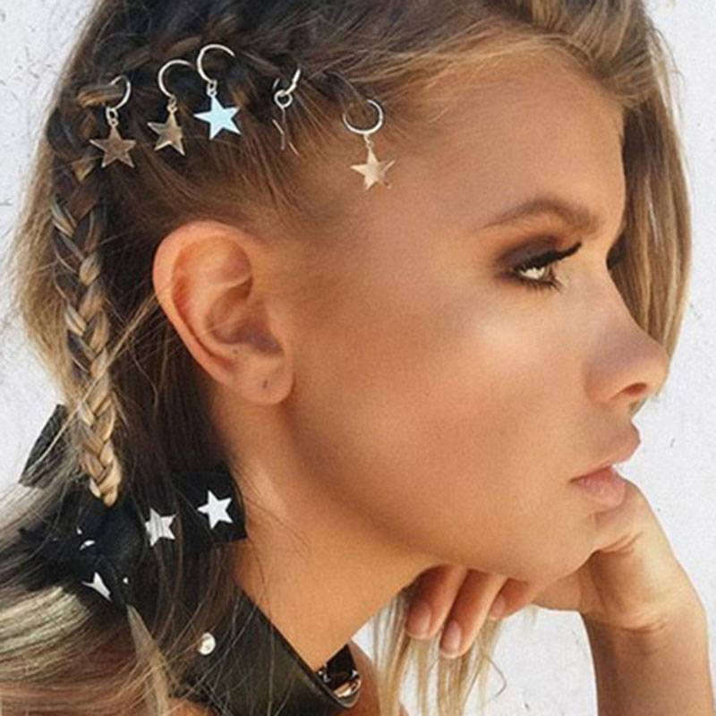 Anneaux de cheveux Dreadlocks 10-16mm, 10 à 50 pièces, accessoires Clips pour femmes, filles et enfants, perles de cheveux, tresses circulaires, style couleur or argent