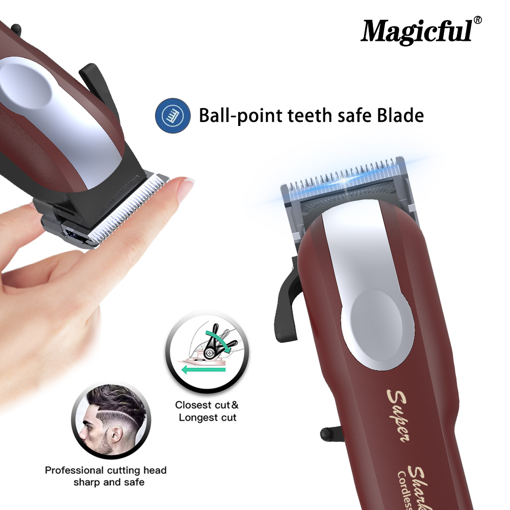 Cortadora de pelo mágica con batería de litio, recortadora recargable por USB, pantalla LED, afeitadora de barba para hombre en casa, Máquina para cortar cabello