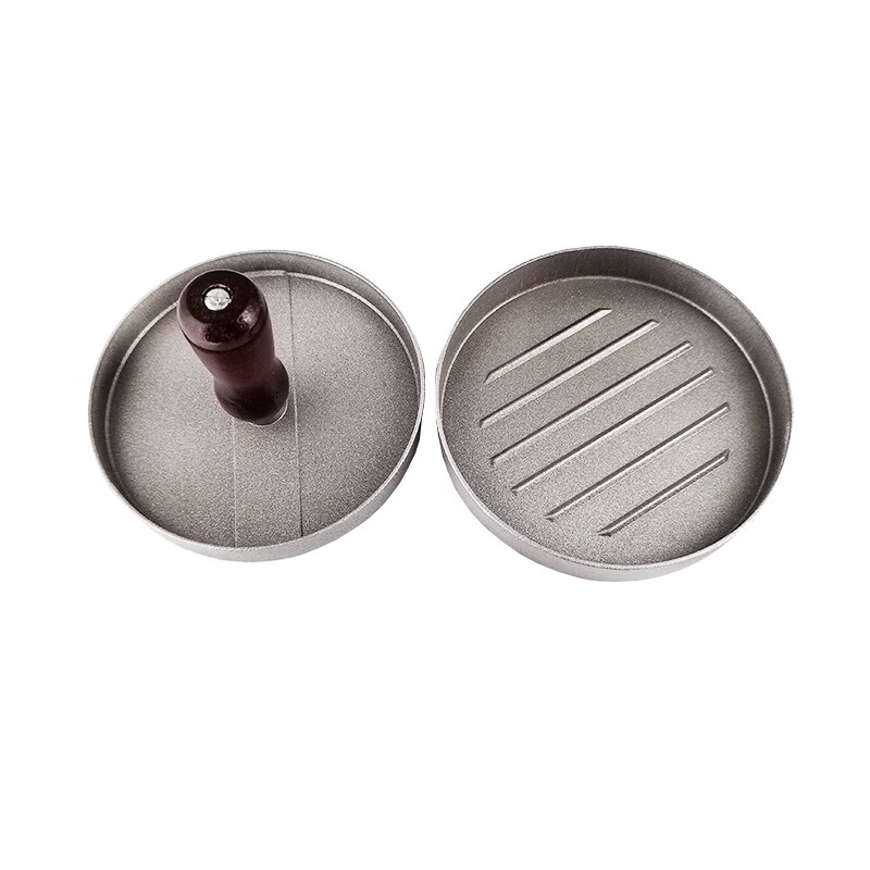 Non-stick Burger Druk Aluminium Hamburger Mold Maker Met 100 Papers Voor Bbq Grill