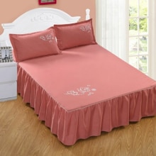 Couvre-lit de luxe en tissu matelassé de couleur unie, 1 pièce, pour couette d'été