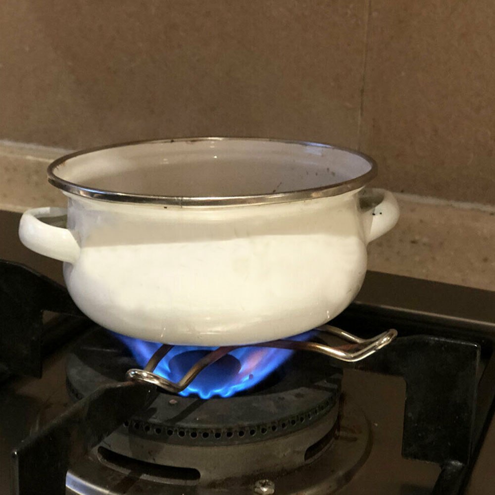 15cm de aço inoxidável fogão a gás placa do anel fogão redutor café pote suporte trivet quente moka prata panelas pequeno pote suporte cozinha